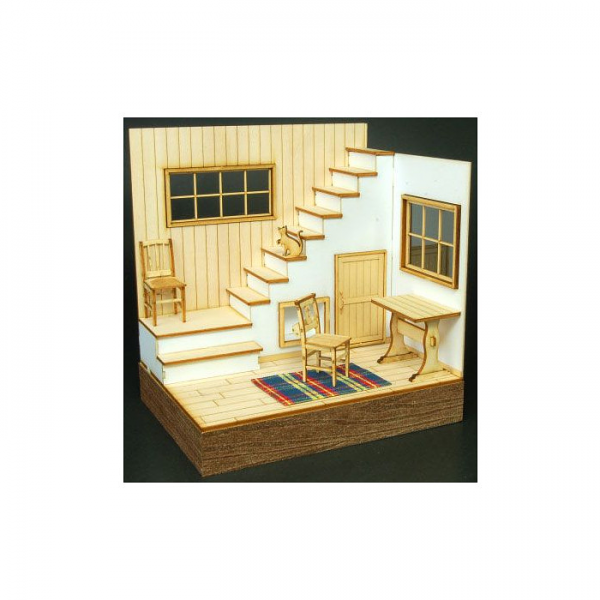 1/24 Living Room  with Stairs