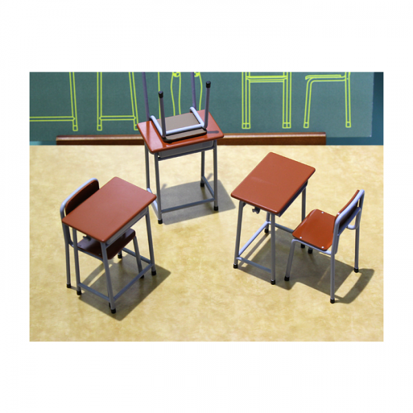 1/12 School Desk & Chair Set